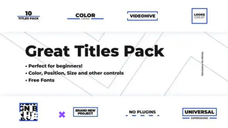 VIDEOHIVE 10 GREAT TITLES PACK | AFTER EFFECTS