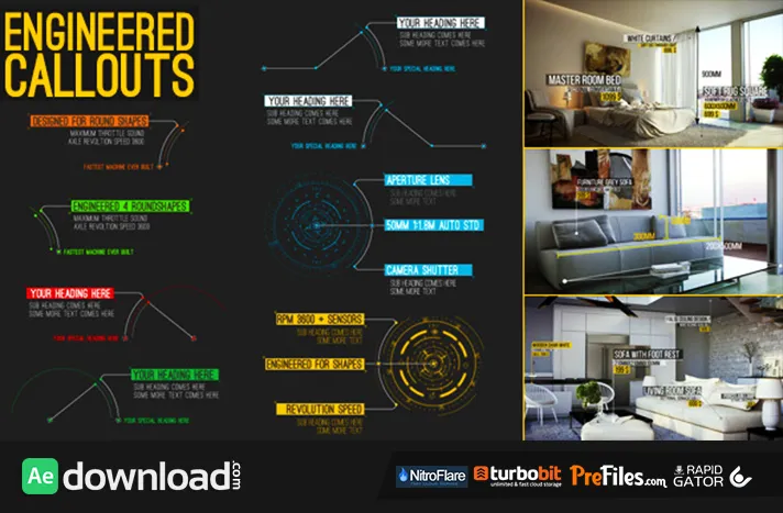 Engineered Call Outs Free Download After Effects Templates