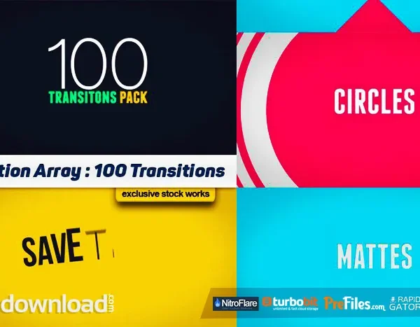 100 TRANSITIONS PACK AFTER EFFECTS PROJECTS MOTION ARRAY Free Download After Effects Templates