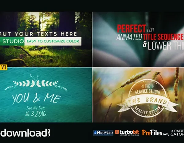 78 Title Animation Pack Free Download After Effects Templates