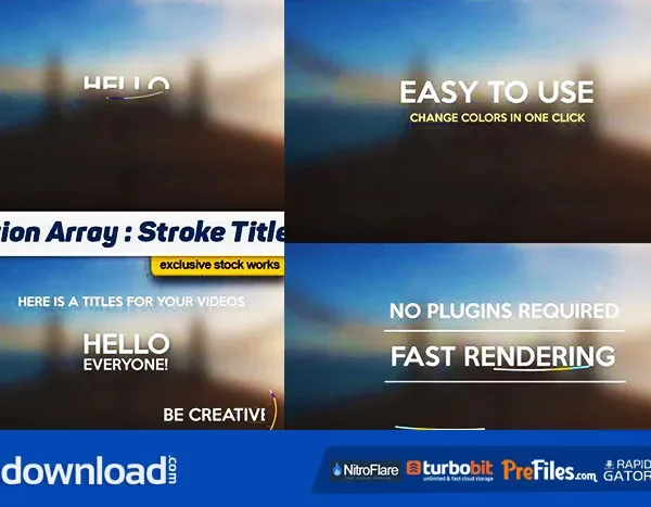 STROKE TITLES AFTER EFFECTS PROJECTS MOTION ARRAY Free Download After Effects Templates