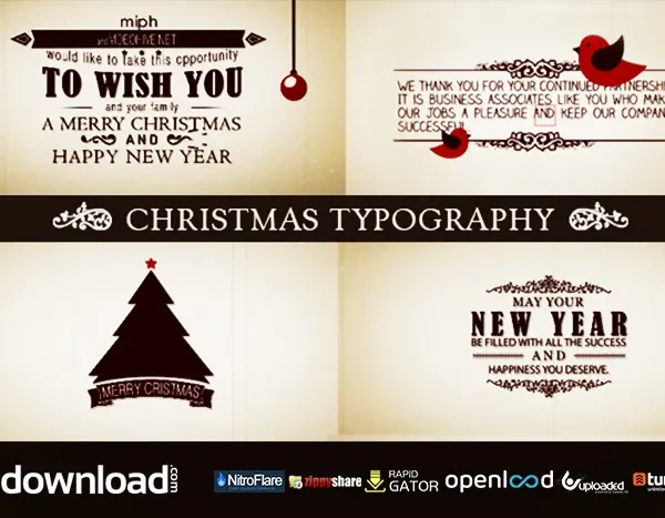 Christmas Typography free download videohive template
