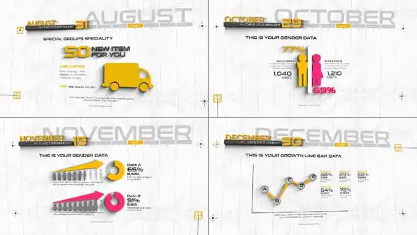 3D Timeline Infographic PREVIEW
